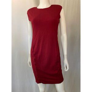 CALVIN KLEIN Women's Mini Dress Red Wine  Bodycon Sleeveless Size S